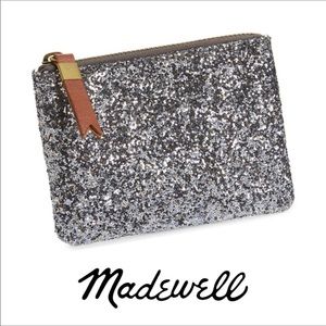 NEW Madewell Leather Wallet in Silver Glit…